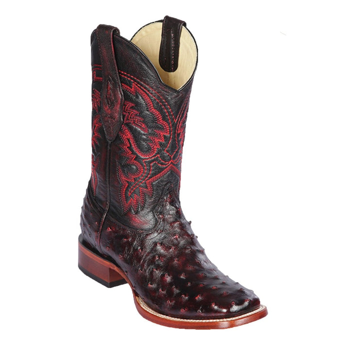 Botas de Avestruz Horma Ranchera Cuadrada Ancha C