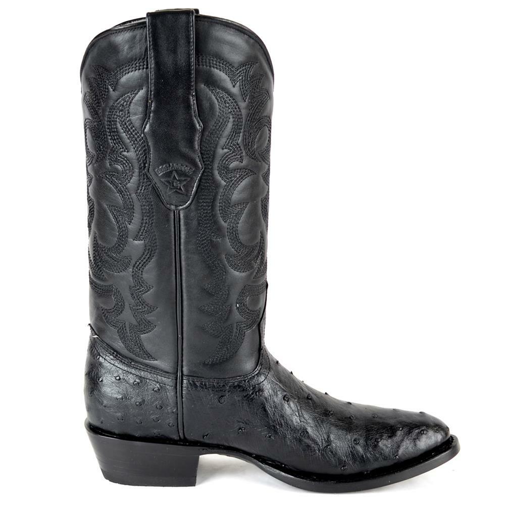 Botas de Avestruz Original Punta Redonda LAB-650305