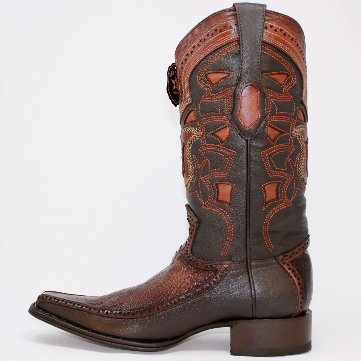 Botas de Pata de Avestruz Original con Venado Horma Europea LAB-76F0516