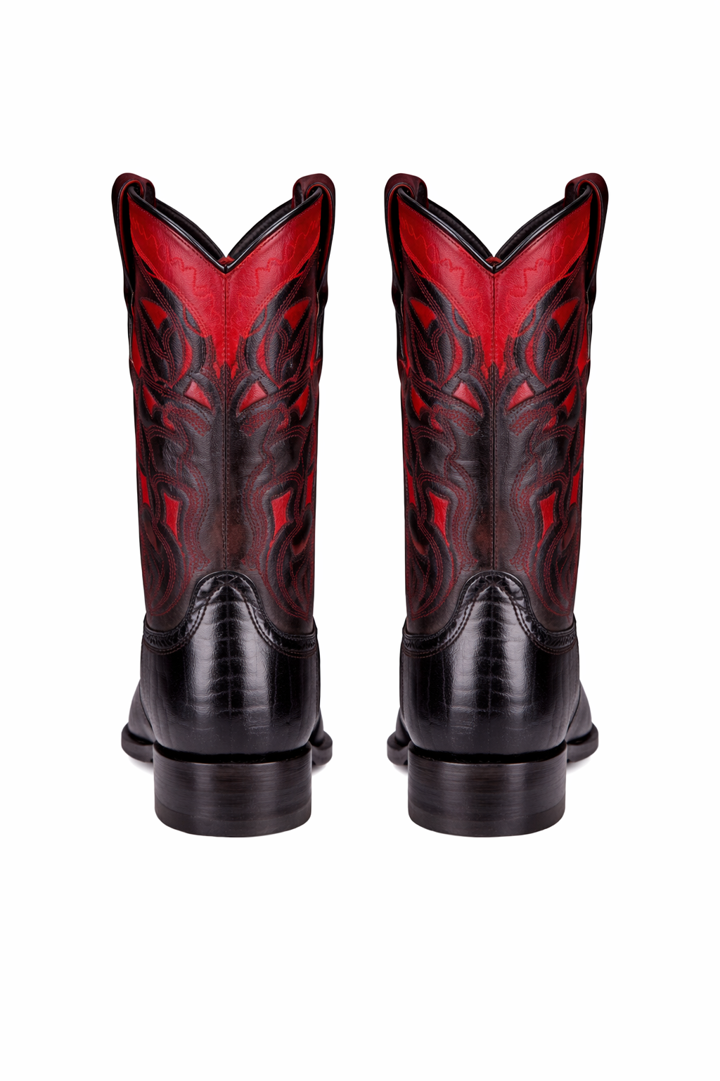 Botas de Avestruz Pata con Venado Horma Europea LAB-76F0518