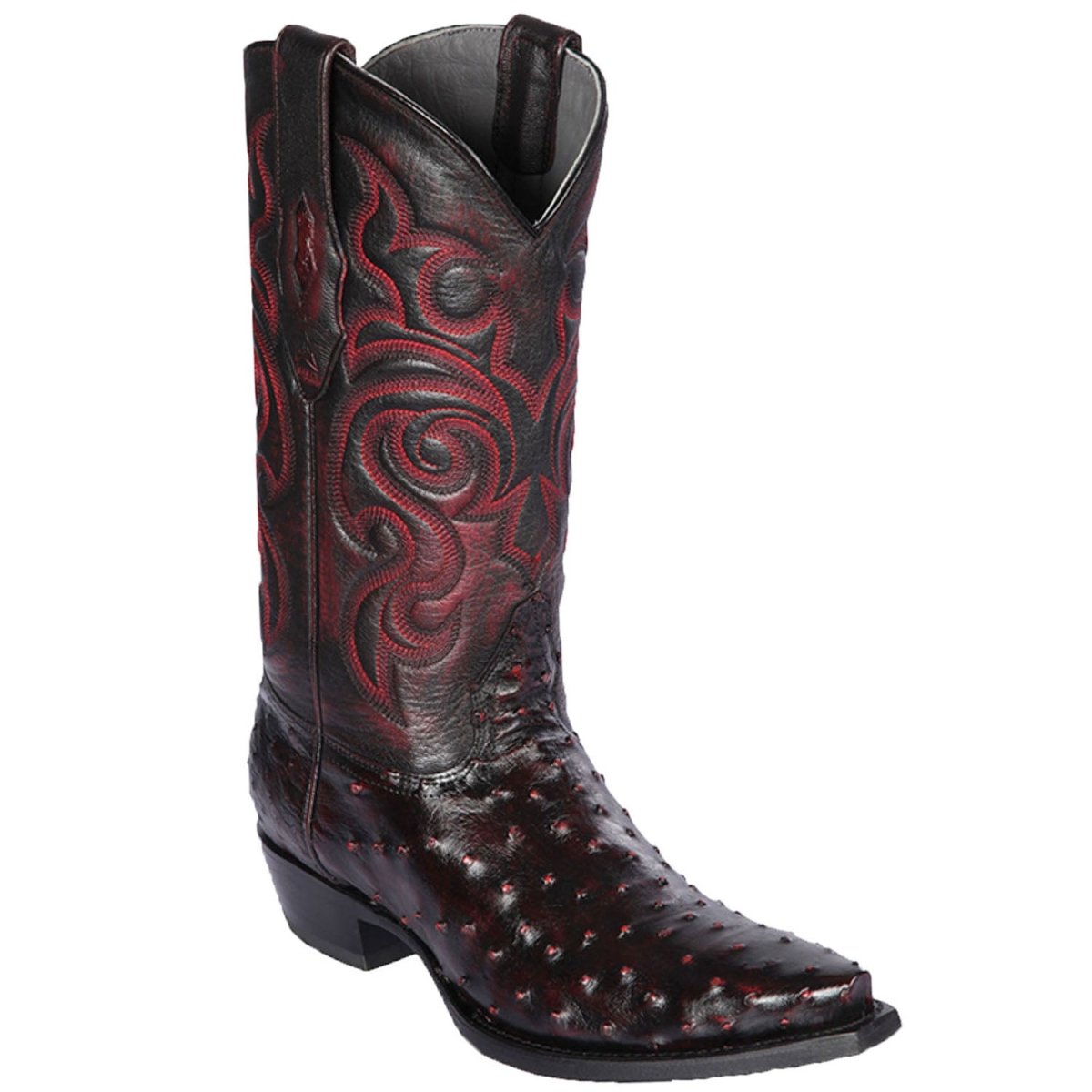 Botas de Avestruz Punta Recortada