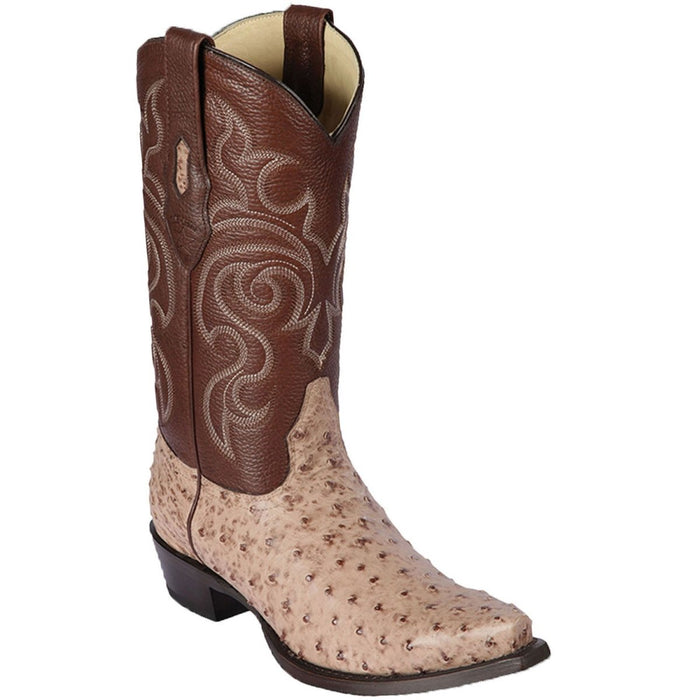 Botas de Avestruz Punta Recortada