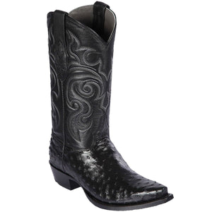Botas de Avestruz Punta Recortada