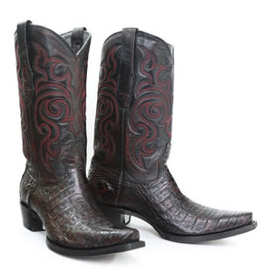 Botas de Cocodrilo Caiman Panza Punta Recortada