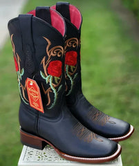 botas-de-cuero-con-flores-para-mujer-en-horma-rodeo