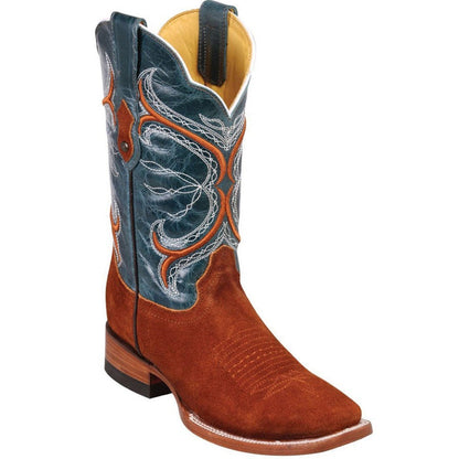 Botas de Cuero Gamuza Horma Rodeo Cuadrada
