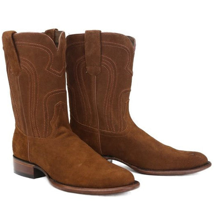 Botas de Cuero Gamuza Original en Horma Roper Color Cognac LAB-696603