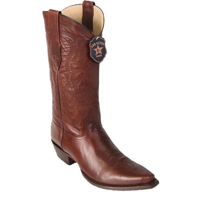 Botas de Cuero Vaqueras con Horma Recortada Pull Up