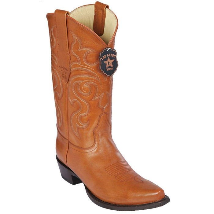 Botas de Cuero Vaqueras con Horma Recortada Pull Up
