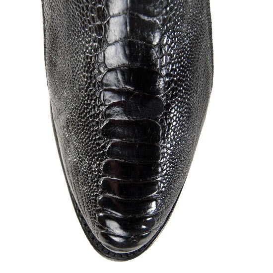 Botas de Pata de Avestruz Punta Oval Color Negro LAB-650505