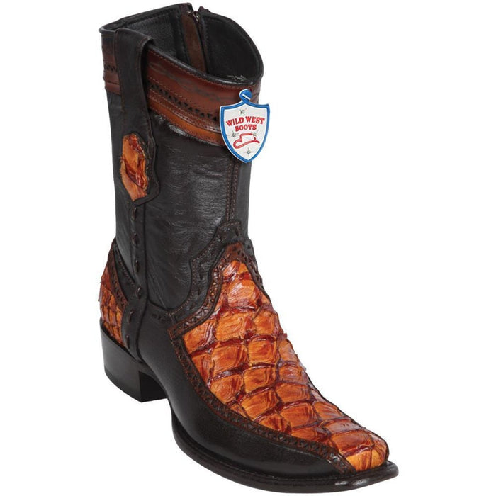 Botas de Pescado Pirarucu con Venado Cortas Horma Dubai