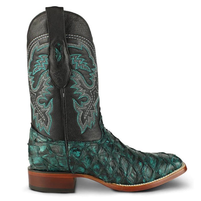Botas de Pescado Pirarucu Original en Horma Rodeo Cuadrada LAB
