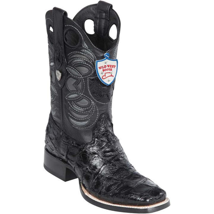 Botas de Pescado Pirarucu Original en Horma Rodeo Cuadrada
