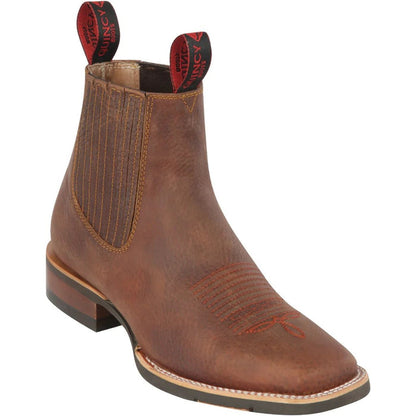 Botin Charro Quincy con Punta Cuadrada y Suela de Hule