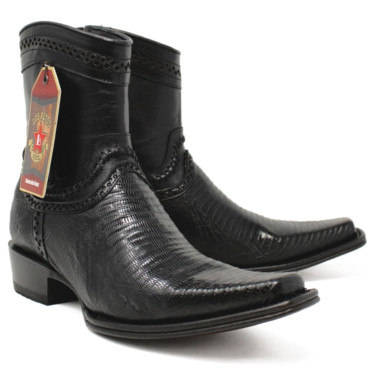 Botines de Armadillo Original Punta Europea Color Negro 76B0705