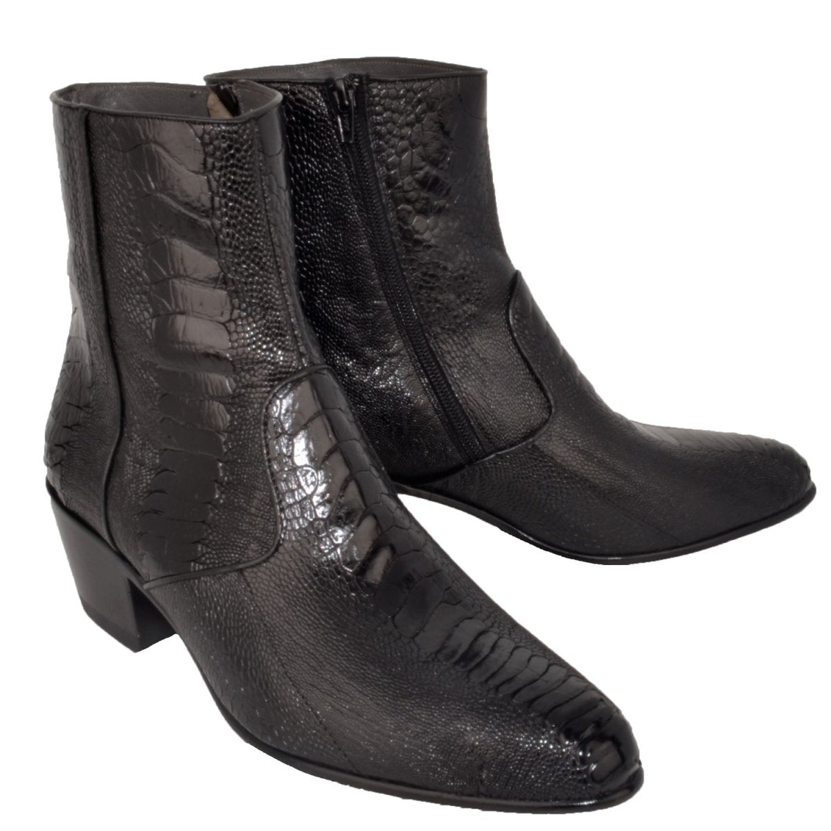 Botines Piel Avestruz Pata Horma Puntal LAB-630505