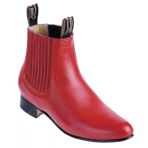 Botines Charros de Venado Original Color Rojo LAB-615112