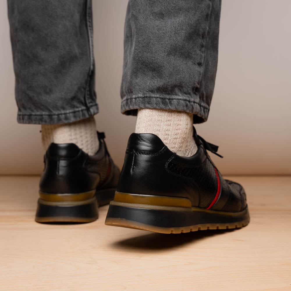 Marco Di Milano Brescia Black Leather Dress Shoes