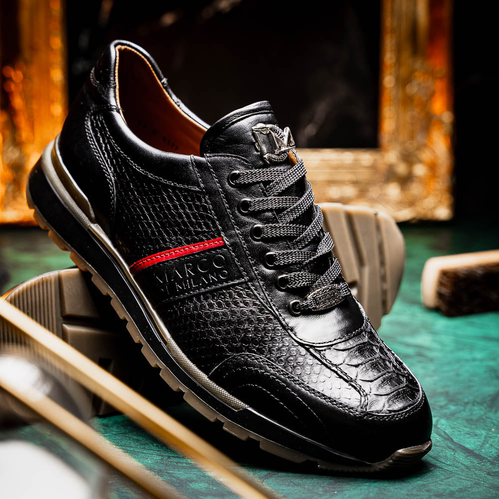 Marco Di Milano Brescia Black Leather Dress Shoes