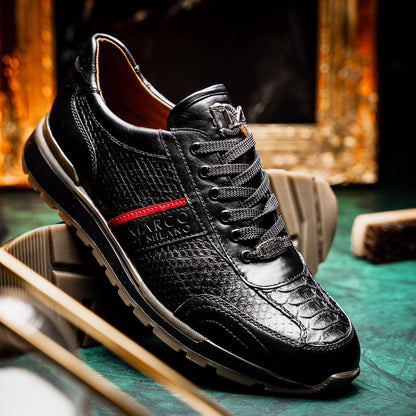 Marco Di Milano Brescia Black Leather Dress Shoes