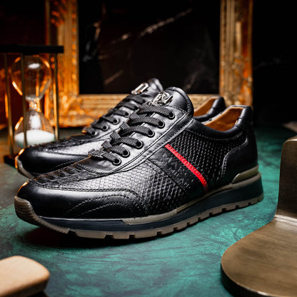 Marco Di Milano Brescia Black Leather Dress Shoes