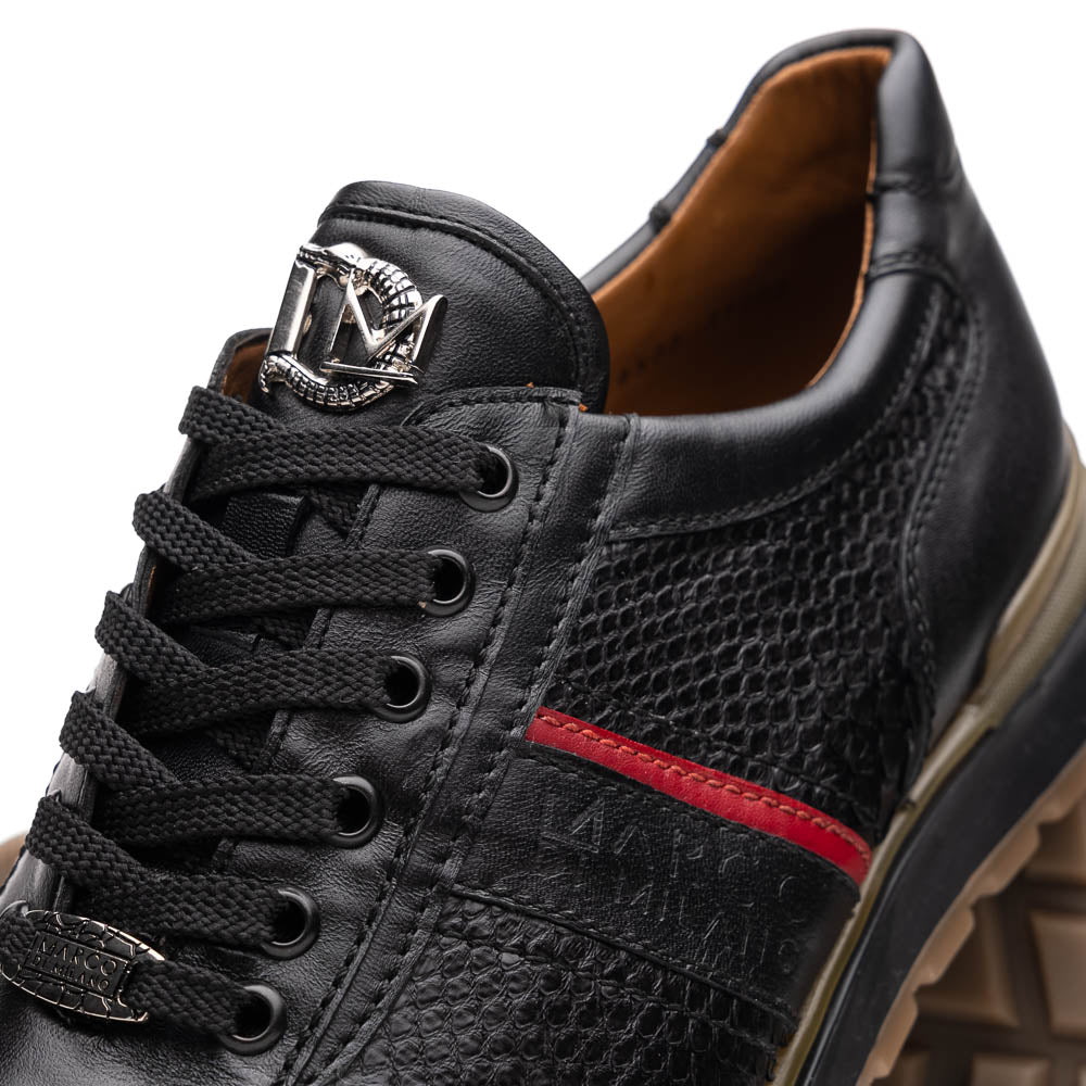 Marco Di Milano Brescia Black Leather Dress Shoes