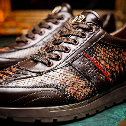 Marco Di Milano Brescia Cognac Washed Leather Shoes