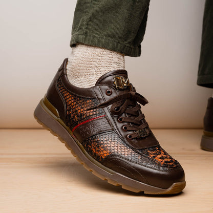 Marco Di Milano Brescia Cognac Washed Leather Shoes