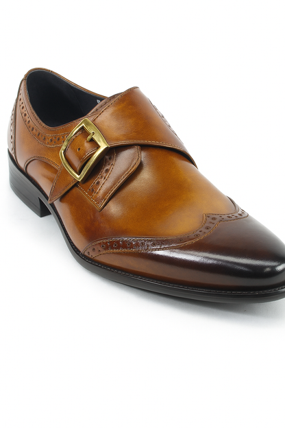 Burnished Wingtip Monk Strap KS099-710
