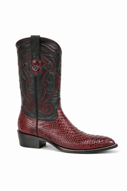 Men's Wild West Python Skin J Toe Boots 29957