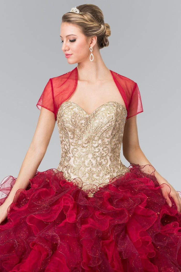 Ruffled Ballgown Dress by Elizabeth KGL2211