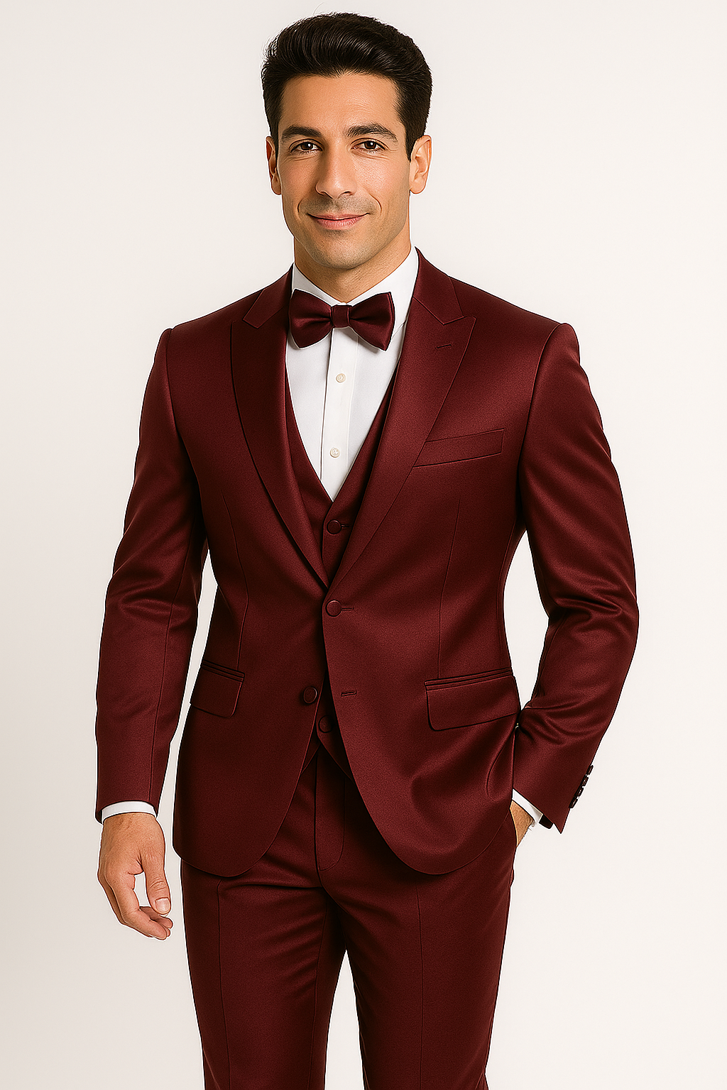 Burgundy  Tuxedo  Set - Wedding - Prom