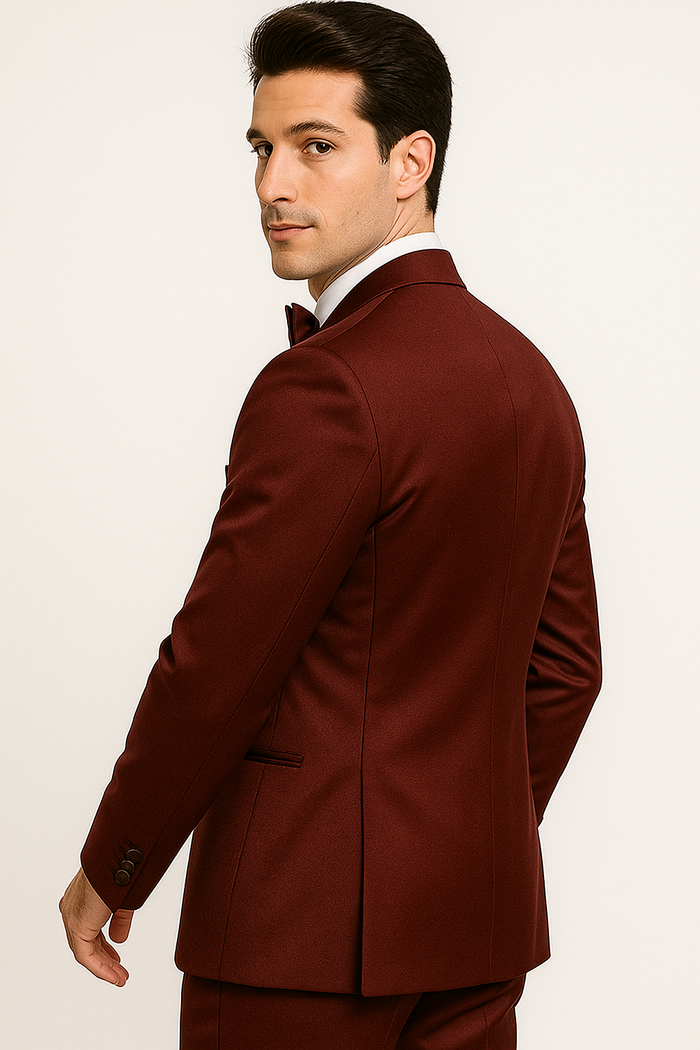Burgundy  Tuxedo  Set - Wedding - Prom