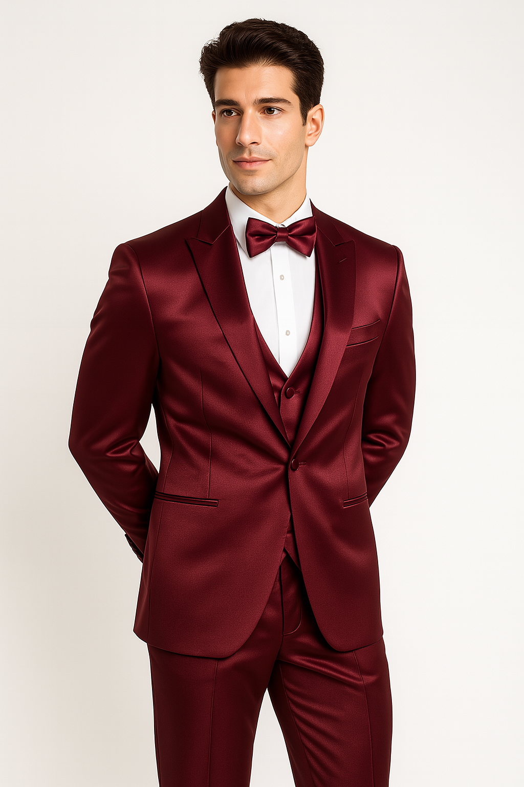 Burgundy  Tuxedo  Set - Wedding - Prom