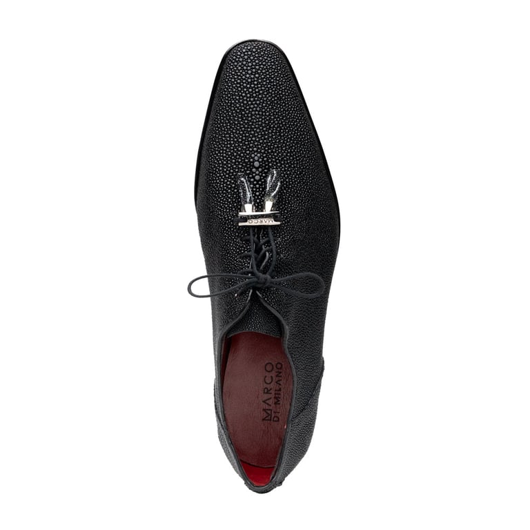 Marco Di Milano Rimini Black Genuine Stingray Exotic Lace-Up Dress Shoes - view 3