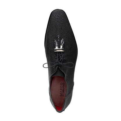 Marco Di Milano Rimini Black Genuine Stingray Exotic Lace-Up Dress Shoes - view 3