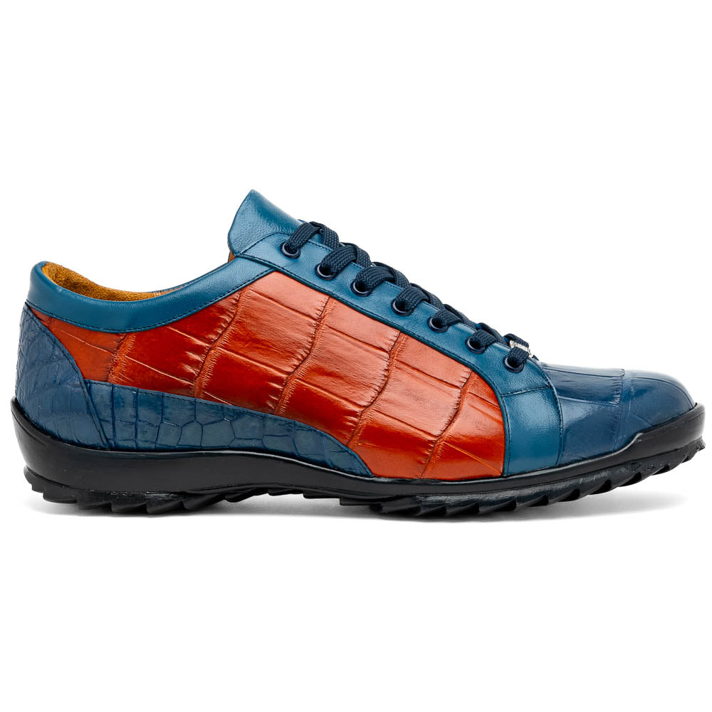 Marco Di Milano Cairo Blue Jeans & Honey Leather Oxfords