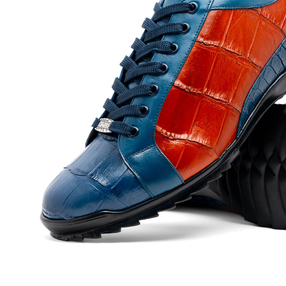 Marco Di Milano Cairo Blue Jeans & Honey Leather Oxfords