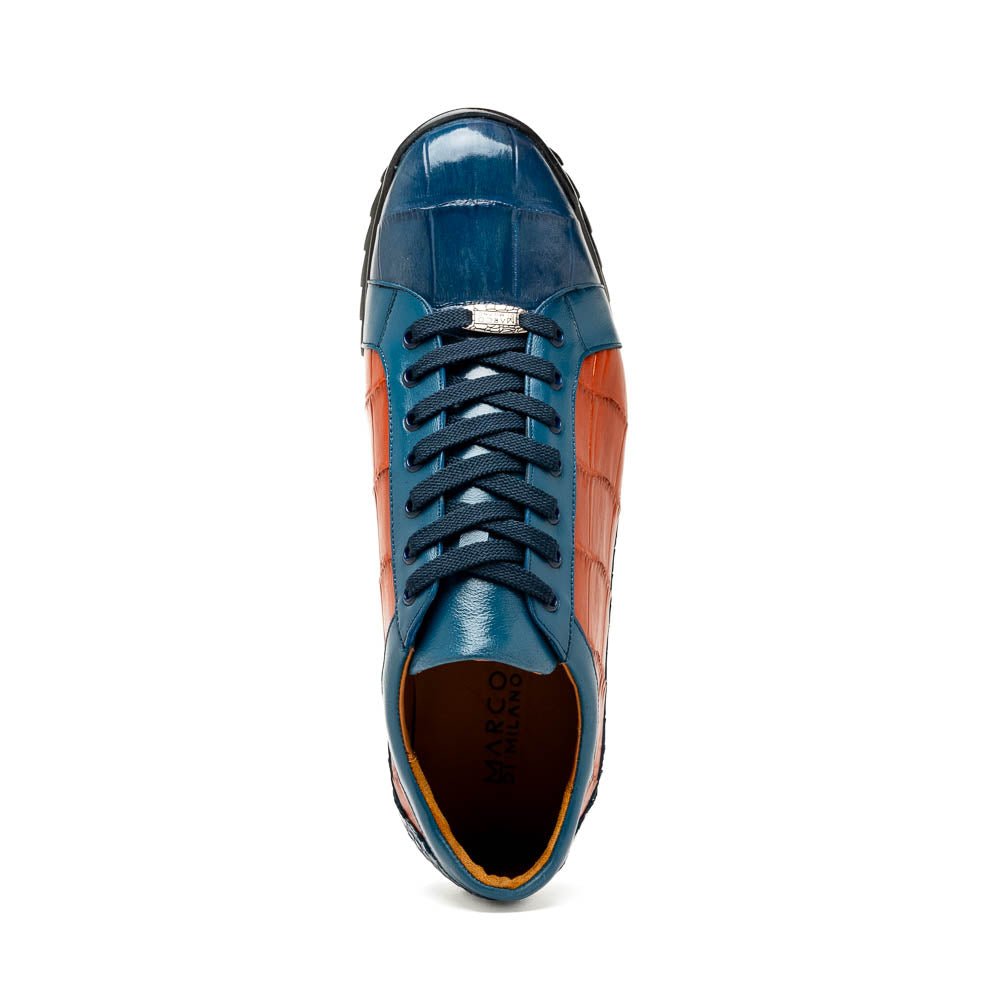 Marco Di Milano Cairo Blue Jeans & Honey Leather Oxfords