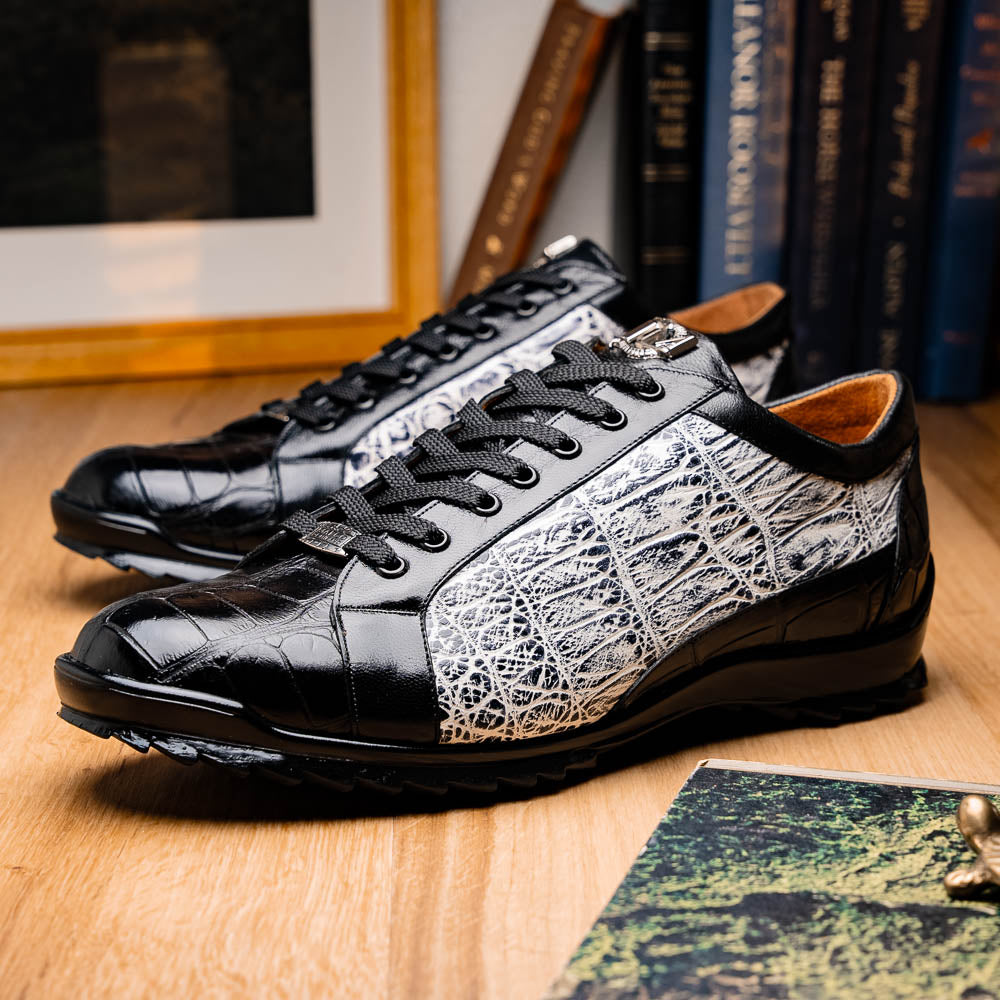 Marco Di Milano Cairo Black & White Leather Oxfords