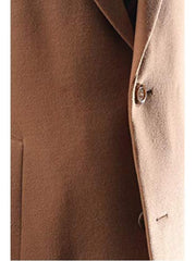 Men's Caravelli Camel Long Dress Topcoat - Winter coat Two Button 3/4 Length men's Car Coat - Men's Tuxedo USA