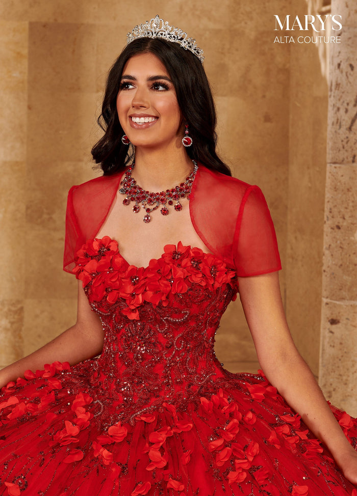 Alta Couture MQ3075 Cape Quinceanera Dress