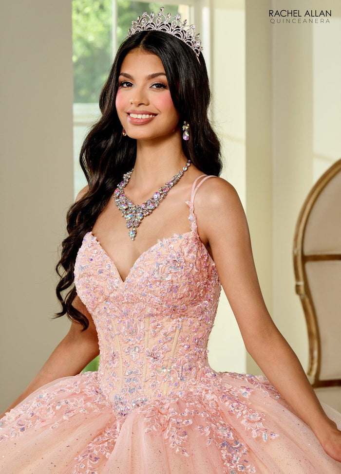 Rachel Allan RQ1133 Cape Sleeve Quinceanera Dress