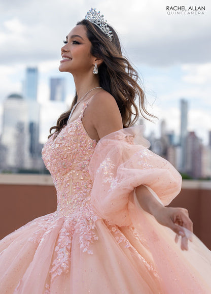 Rachel Allan RQ1133 Cape Sleeve Quinceanera Dress