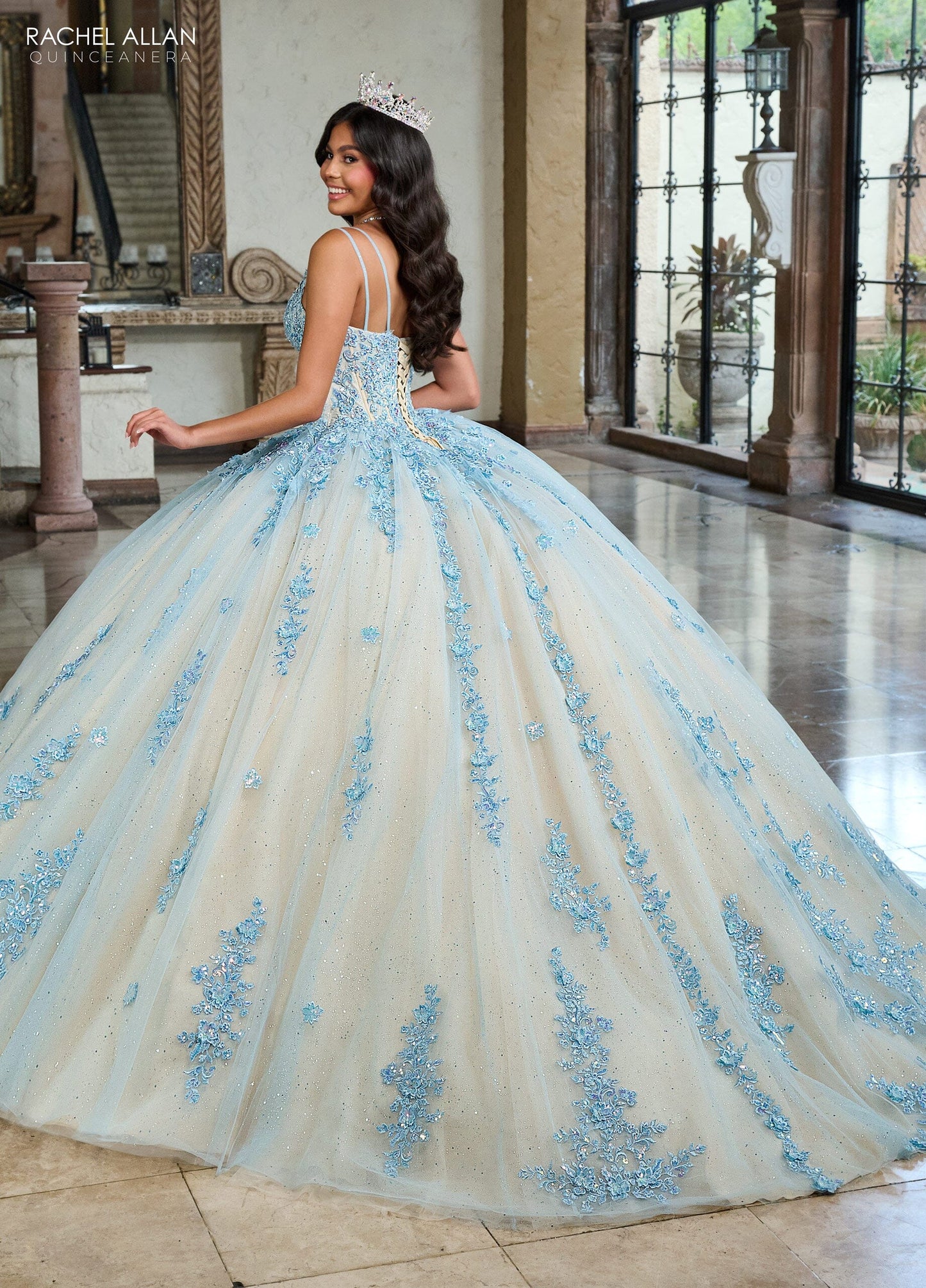 Rachel Allan RQ1133 Cape Sleeve Quinceanera Dress