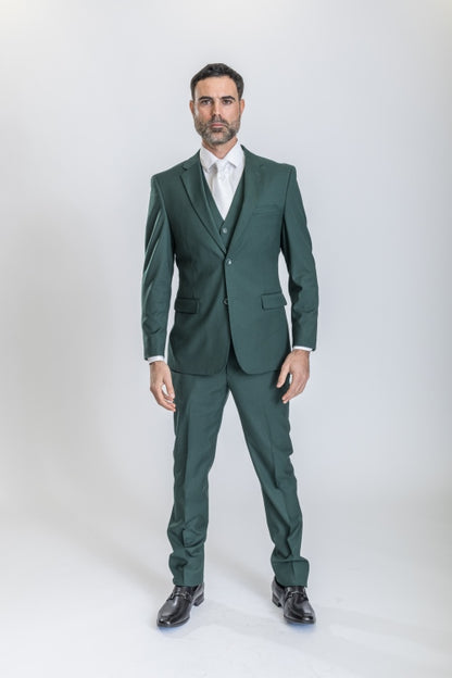 Caravelli Suit - Designer Caravelli Jacket and Pants in Color Solid Augusta Green
