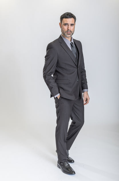 Caravelli Suit - Designer Caravelli Jacket and Pants in Color Solid Black