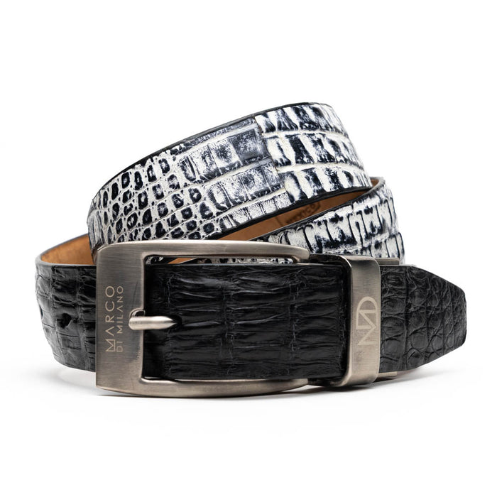 Marco Di Milano Caribe Belt Black Leather Loafer