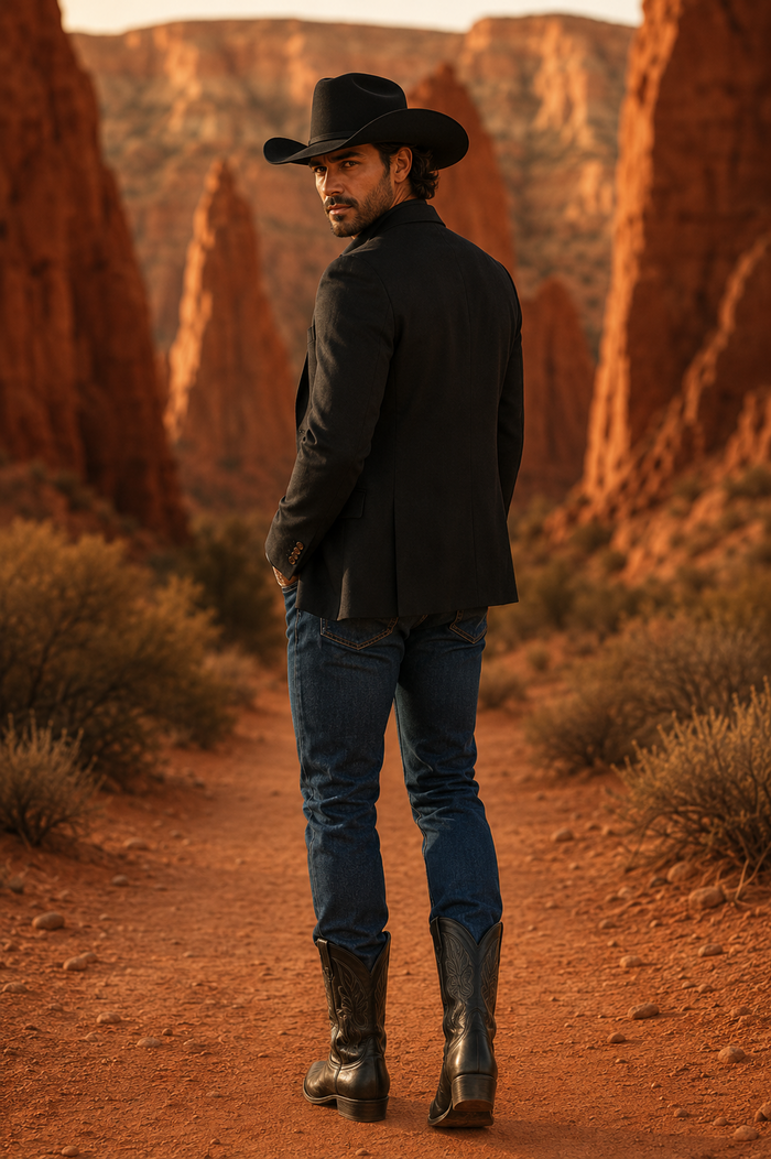 Casual Cowboy Blazer for Men Western Style with Rustic Charm