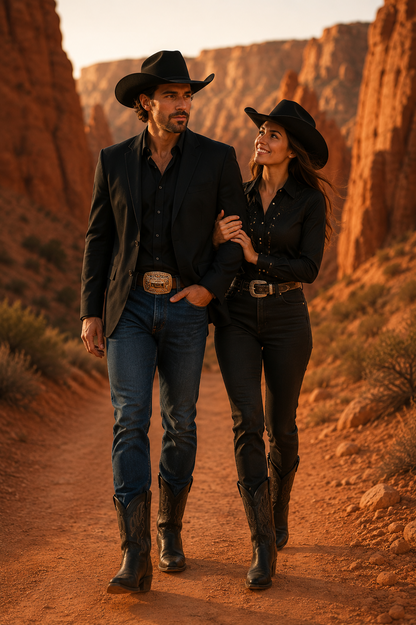 Casual Cowboy Blazer for Men Western Style with Rustic Charm